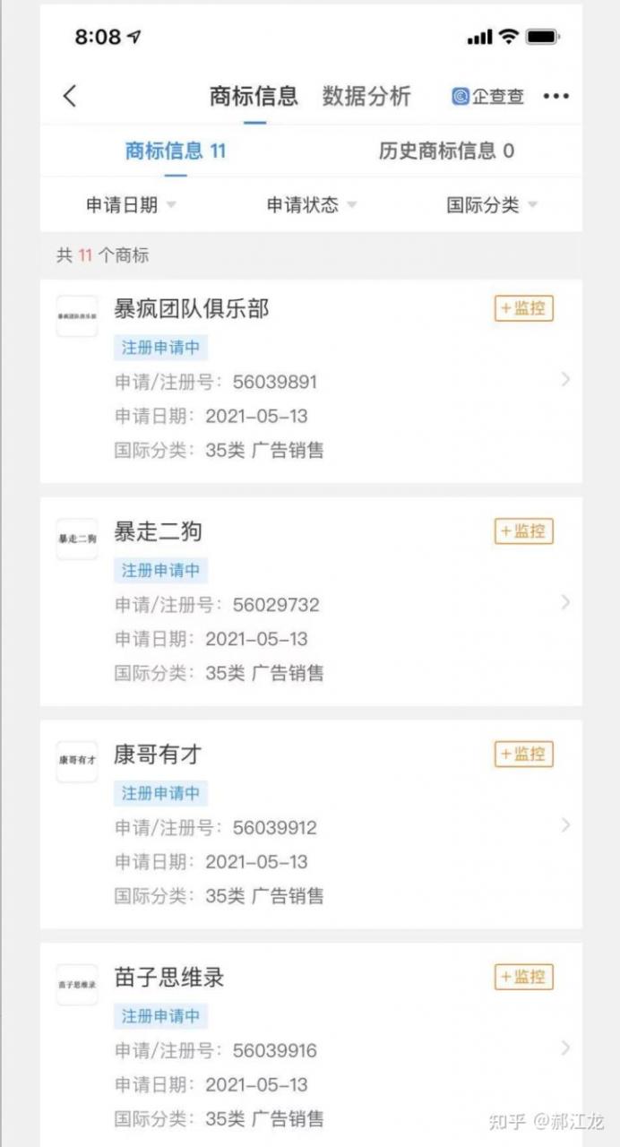 众多大佬昵称被抢注商标， 你不知道的赚钱方式！