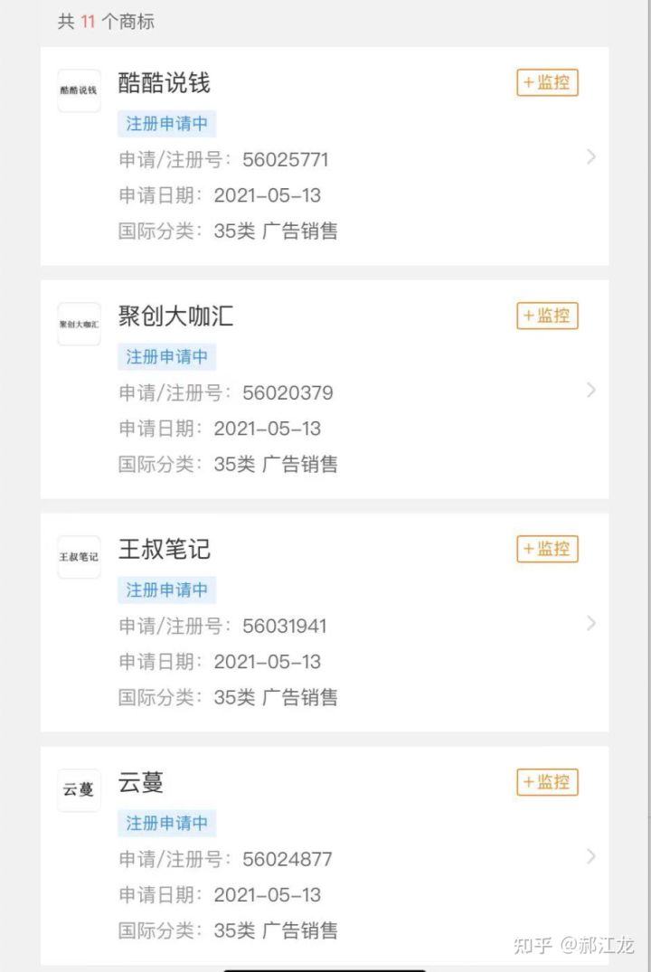 众多大佬昵称被抢注商标， 你不知道的赚钱方式！